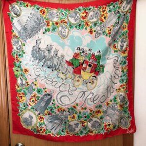 Rare Antique 1947 Vintage Commemorative Silk Scarf for "Great Expectations"